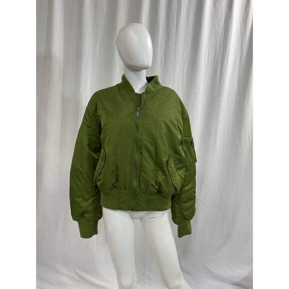 Tna 'Tahoe' Green Bomber Jacket Size M - NWT - Picture 2 of 5